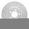 E-Line Drilled & Slotted Silver Brake Rotor, 2006-2008 Jaguar, Position: Front Left - image 1