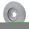 E-Line Drilled & Slotted Silver Brake Rotor, Fits Select Jaguar, Position: Front Left - image 1