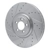 E-Line Drilled & Slotted Silver Brake Rotor, Fits Select Jaguar, Position: Front Left - image 2