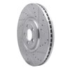 E-Line Drilled & Slotted Silver Brake Rotor, Fits Select Jaguar, Position: Front Right - image 3