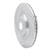 E-Line Drilled & Slotted Silver Brake Rotor, Fits Select Jaguar, Position: Rear Left - image 1