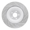 E-Line Drilled & Slotted Silver Brake Rotor, Fits Select Jaguar, Position: Rear Left - image 3