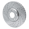 E-Line Drilled & Slotted Silver Brake Rotor, 2003-2005 Jaguar, Position: Front Left - image 1