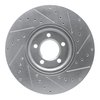 E-Line Drilled & Slotted Silver Brake Rotor, 2003-2005 Jaguar, Position: Front Left - image 2