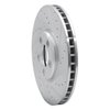 E-Line Drilled & Slotted Silver Brake Rotor, 2003-2005 Jaguar, Position: Front Right - image 2