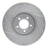 E-Line Drilled & Slotted Silver Brake Rotor, 2003-2005 Jaguar, Position: Front Right - image 3