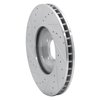 E-Line Drilled & Slotted Silver Brake Rotor, 2003-2005 Jaguar, Position: Front Right - image 4