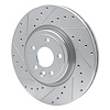 E-Line Drilled & Slotted Silver Brake Rotor, 2017-2020 Jaguar, Position: Front Left - image 1