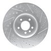 E-Line Drilled & Slotted Silver Brake Rotor, 2017-2020 Jaguar, Position: Front Left - image 2