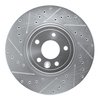 E-Line Drilled & Slotted Silver Brake Rotor, 2017-2020 Jaguar, Position: Front Left - image 4