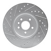 E-Line Drilled & Slotted Silver Brake Rotor, 2017-2020 Jaguar, Position: Front Right - image 1