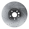 E-Line Drilled & Slotted Silver Brake Rotor, Fits Select Jaguar, Position: Front Left - image 1
