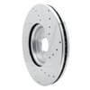E-Line Drilled & Slotted Silver Brake Rotor, Fits Select Jaguar, Position: Front Left - image 4