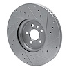 E-Line Drilled & Slotted Silver Brake Rotor, 2017-2020 Fits Multiple Makes/Models, Position: Front Left - image 1