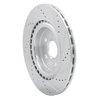 E-Line Drilled & Slotted Silver Brake Rotor, 2017-2020 Fits Multiple Makes/Models, Position: Rear Left - image 2