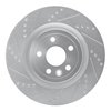 E-Line Drilled & Slotted Silver Brake Rotor, 2017-2020 Fits Multiple Makes/Models, Position: Rear Left - image 3