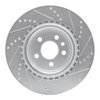 E-Line Drilled & Slotted Silver Brake Rotor, 2017-2020 Fits Multiple Makes/Models, Position: Rear Left - image 4