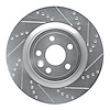 E-Line Drilled & Slotted Silver Brake Rotor, 2017-2020 Fits Multiple Makes/Models, Position: Rear Right - image 1