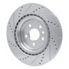 E-Line Drilled & Slotted Silver Brake Rotor, 2017-2020 Fits Multiple Makes/Models, Position: Rear Right - image 2