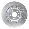 E-Line Drilled & Slotted Silver Brake Rotor, 2017-2020 Fits Multiple Makes/Models, Position: Rear Right - image 3