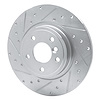 E-Line Drilled & Slotted Silver Brake Rotor, 2017-2019 Jaguar, Position: Rear Left - image 1