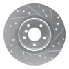 E-Line Drilled & Slotted Silver Brake Rotor, 2017-2019 Jaguar, Position: Rear Left - image 3