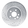 E-Line Drilled & Slotted Silver Brake Rotor, 2017-2019 Fits Multiple Makes/Models, Position: Front Left - image 1