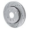 E-Line Drilled & Slotted Silver Brake Rotor, 2001-2003 Kia/Hyundai/Genesis, Position: Front Left - image 2