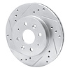 E-Line Drilled & Slotted Silver Brake Rotor, 2003-2005 Kia/Hyundai/Genesis, Position: Front Left - image 1