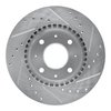 E-Line Drilled & Slotted Silver Brake Rotor, 2004-2009 Kia/Hyundai/Genesis, Position: Front Left - image 3