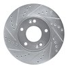 E-Line Drilled & Slotted Silver Brake Rotor, 2007-2010 Kia/Hyundai/Genesis, Position: Front Left - image 2