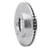 E-Line Drilled & Slotted Silver Brake Rotor, 2003-2006 Kia/Hyundai/Genesis, Position: Front Left - image 2