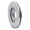 E-Line Drilled & Slotted Silver Brake Rotor, 2003-2006 Kia/Hyundai/Genesis, Position: Front Left - image 4