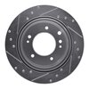 E-Line Drilled & Slotted Silver Brake Rotor, 2003-2006 Kia/Hyundai/Genesis, Position: Rear Right - image 2