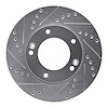E-Line Drilled & Slotted Silver Brake Rotor, 2007-2009 Kia/Hyundai/Genesis, Position: Front Left - image 1