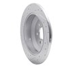 E-Line Drilled & Slotted Silver Brake Rotor, 2009-2010 Kia/Hyundai/Genesis, Position: Rear Right - image 2