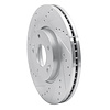 E-Line Drilled & Slotted Silver Brake Rotor, 2012-2016 Kia/Hyundai/Genesis, Position: Front Left - image 1