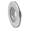 E-Line Drilled & Slotted Silver Brake Rotor, 2012-2016 Kia/Hyundai/Genesis, Position: Front Left - image 3