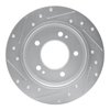 E-Line Drilled & Slotted Silver Brake Rotor, Fits Select Kia/Hyundai/Genesis, Position: Rear Right - image 4