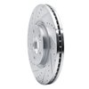 E-Line Drilled & Slotted Silver Brake Rotor, 2017-2020 Kia/Hyundai/Genesis, Position: Front Left - image 4