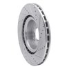 E-Line Drilled & Slotted Silver Brake Rotor, Fits Select Kia/Hyundai/Genesis, Position: Front Left - image 2