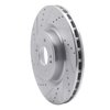 E-Line Drilled & Slotted Silver Brake Rotor, Fits Select Kia/Hyundai/Genesis, Position: Front Left - image 3