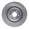 E-Line Drilled & Slotted Silver Brake Rotor, Fits Select Kia/Hyundai/Genesis, Position: Front Left - image 4
