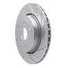 E-Line Drilled & Slotted Silver Brake Rotor, Fits Select Kia/Hyundai/Genesis, Position: Rear Right - image 2
