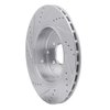 E-Line Drilled & Slotted Silver Brake Rotor, Fits Select Kia/Hyundai/Genesis, Position: Rear Right - image 4
