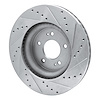 E-Line Drilled & Slotted Silver Brake Rotor, Fits Select Kia/Hyundai/Genesis, Position: Front Left - image 1