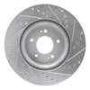E-Line Drilled & Slotted Silver Brake Rotor, Fits Select Kia/Hyundai/Genesis, Position: Front Left - image 4