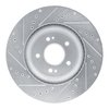 E-Line Drilled & Slotted Silver Brake Rotor, Fits Select Kia/Hyundai/Genesis, Position: Front Right - image 2