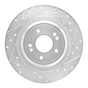 E-Line Drilled & Slotted Silver Brake Rotor, Fits Select Kia/Hyundai/Genesis, Position: Rear Right