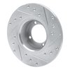 E-Line Drilled & Slotted Silver Brake Rotor, 1967-1974 Opel, Position: Front Left - image 2